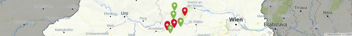 Kartenansicht für Apotheken-Notdienste in der Nähe von Pöggstall (Melk, Niederösterreich)
